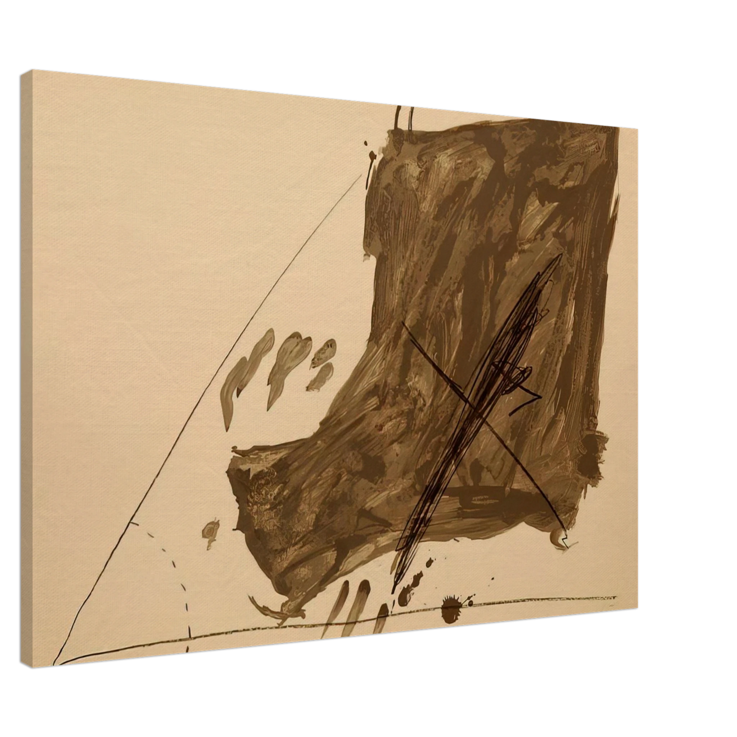 Antoni Tapies - ANGLE ET TACHES 1968 Canvas - 20x30 cm / 8x12 inches-canvas