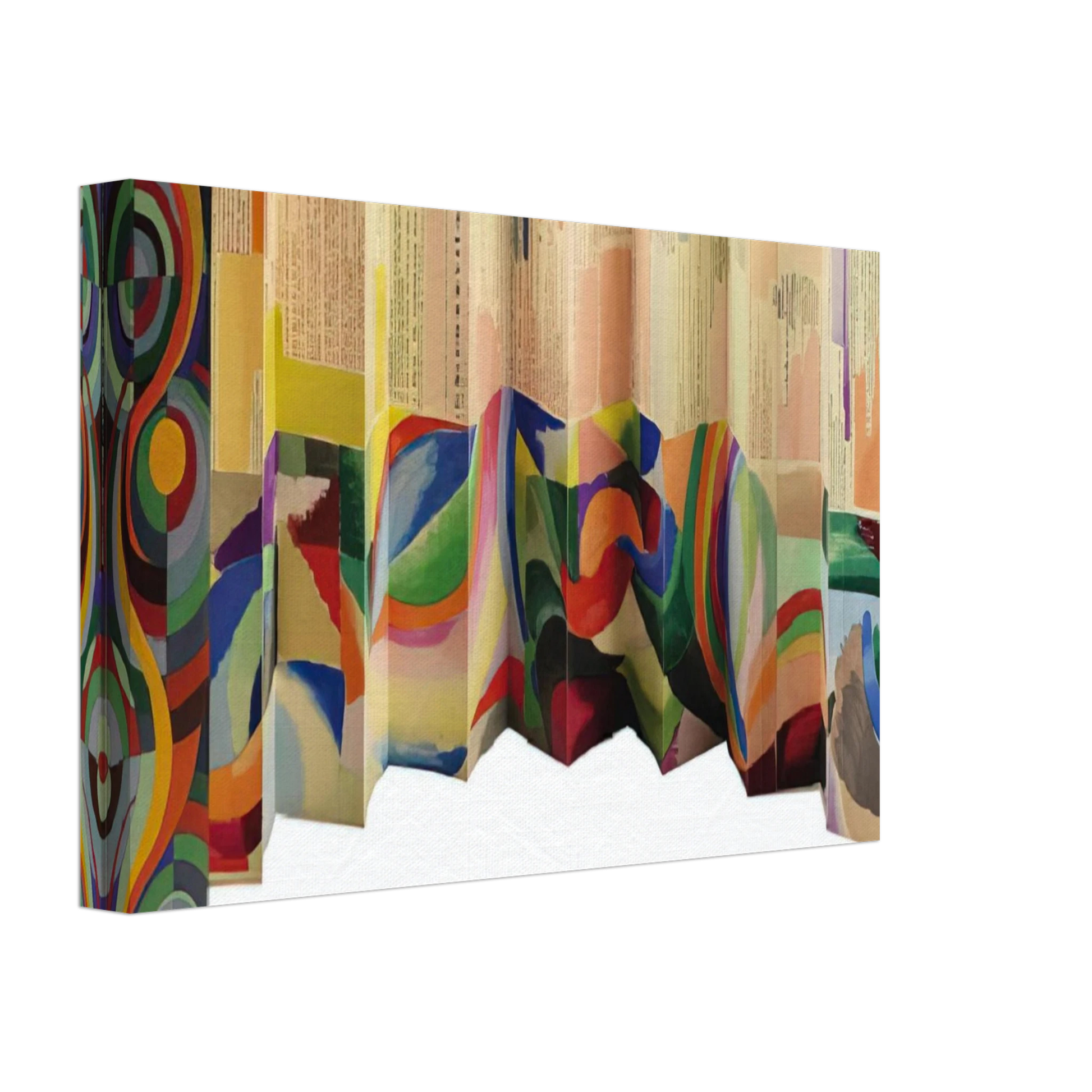 Sonia Delaunay - PROSE OF THE TRANS SIBERIAN AND OF LITTLE JEHANNE OF FRANCE 1913 Canvas - 70x100 cm / 28x40 inches-canvas