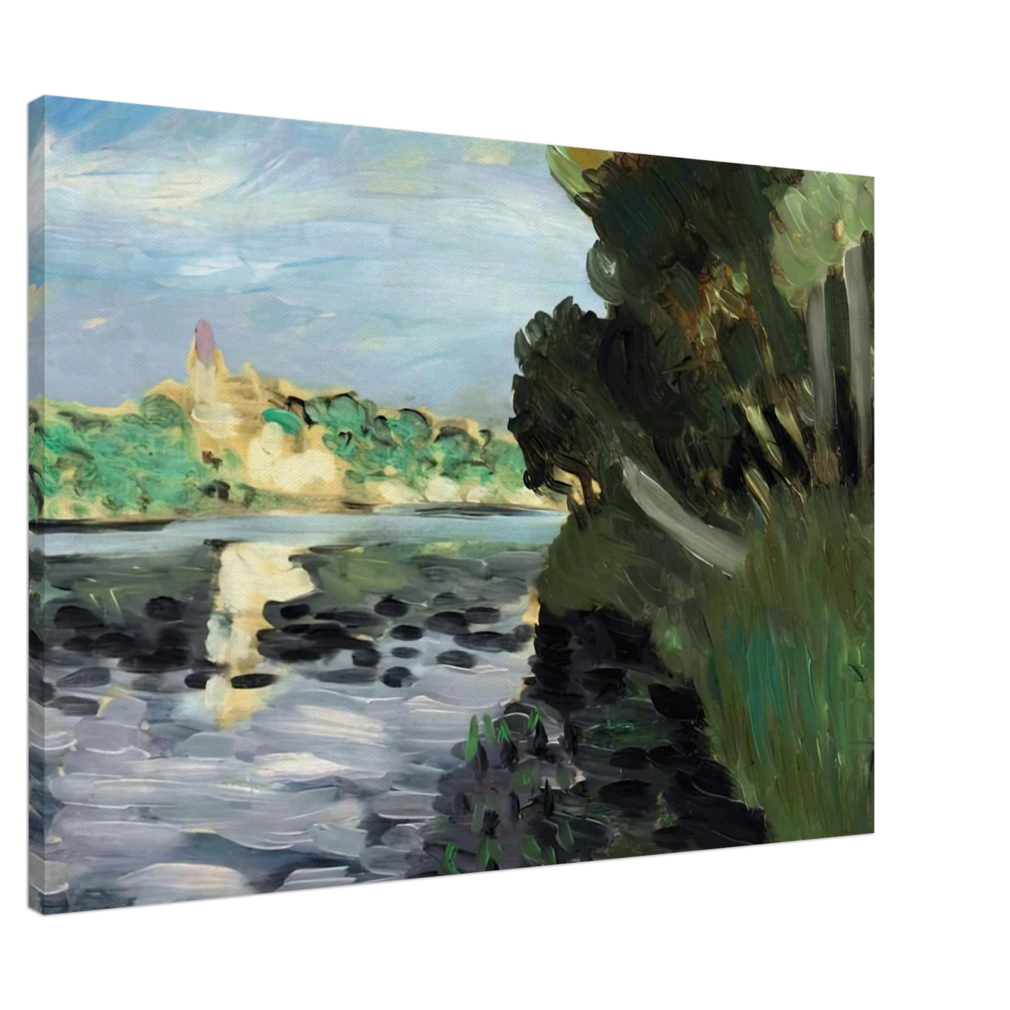 Henri Matisse - BORDS DE LA SEINE A VETHEUIL 1920 Canvas - 20x30 cm / 8x12 inches-canvas