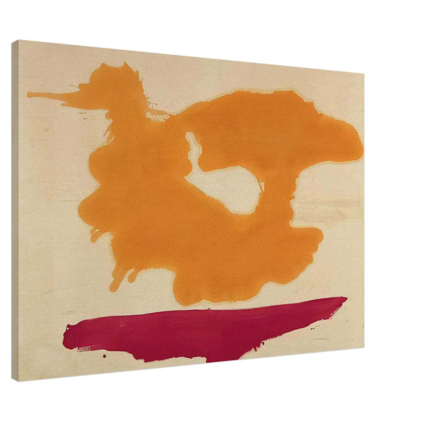 Helen Frankenthaler - Only Orange - 1963 Canvas - 20x30 cm / 8x12 inches-canvas