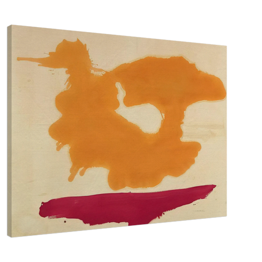 Helen Frankenthaler - Only Orange - 1963 Canvas - 20x30 cm / 8x12 inches-canvas