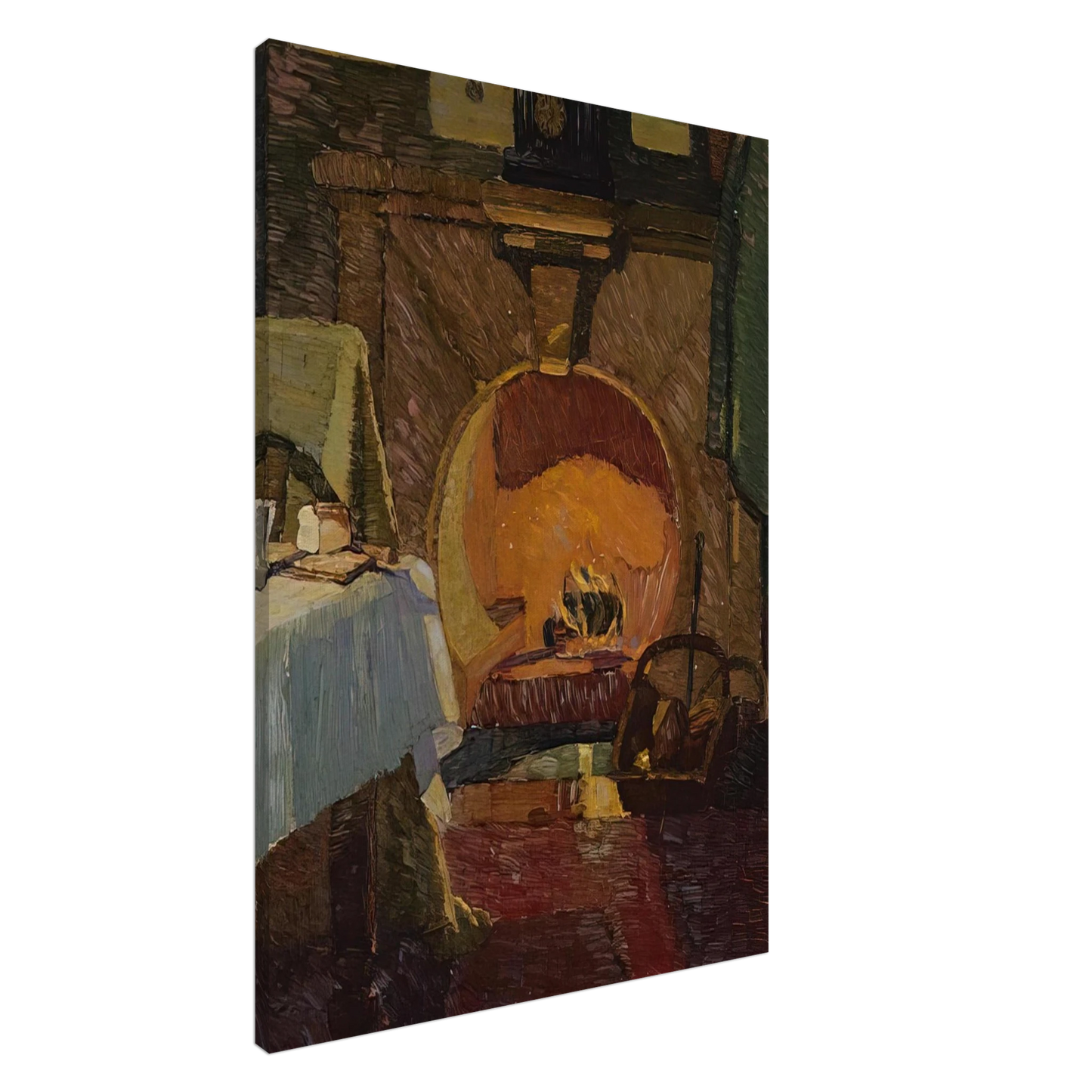 Grace Cossington Smith - Firelight - 1919 Canvas - 20x30 cm / 8x12 inches-canvas