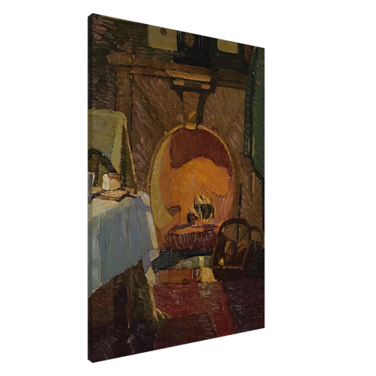 Grace Cossington Smith - Firelight - 1919 Canvas - 20x30 cm / 8x12 inches-canvas