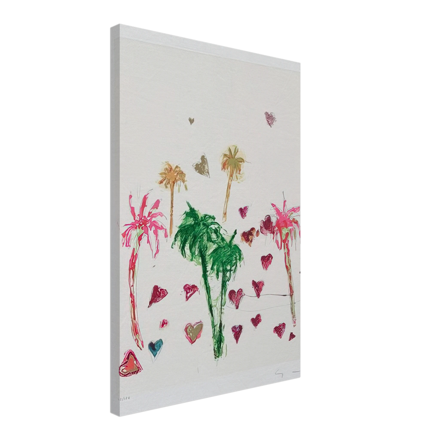 Mario Schifano - Untitled - Art Informel Canvas - 70x100 cm / 28x40 inches-canvas