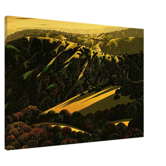 Eyvind Earle - Santa Cruz Mountains Canvas - 20x30 cm / 8x12 inches-canvas