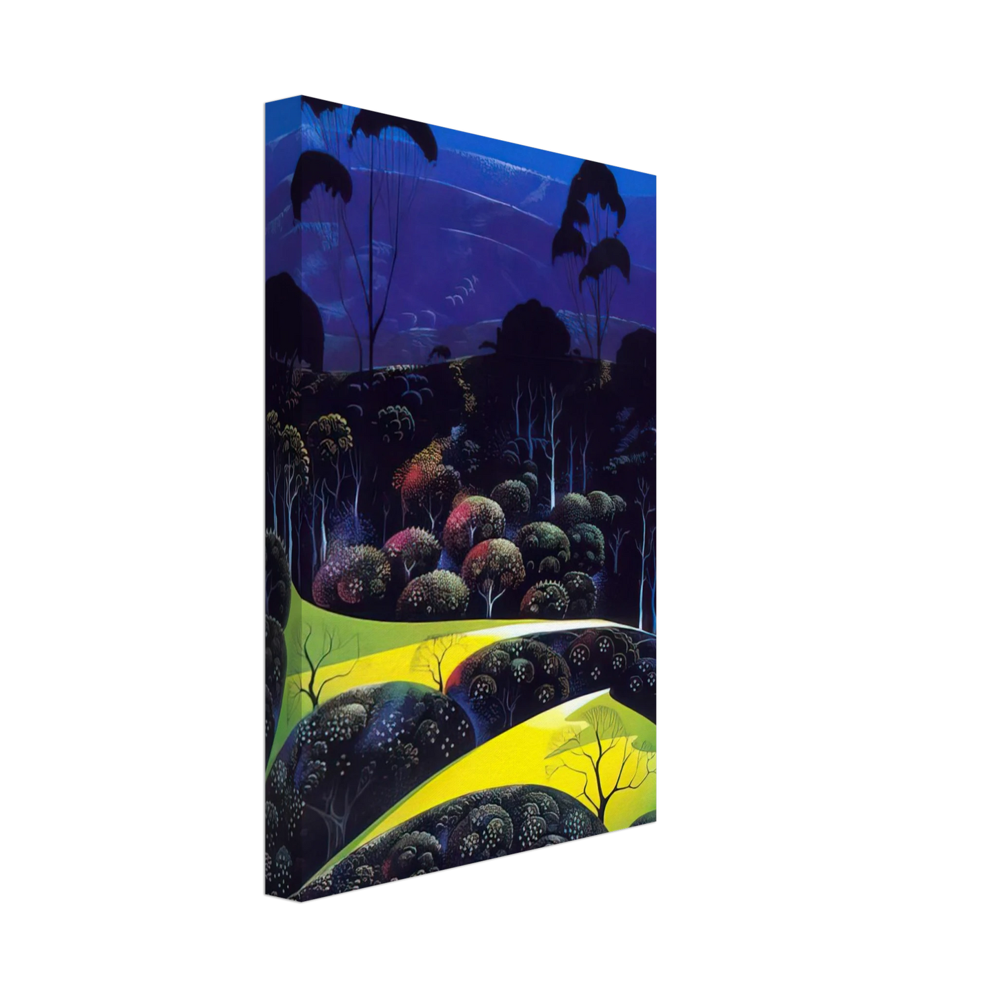 Eyvind Earle - Inland from the Sea Canvas - 70x100 cm / 28x40 inches-canvas