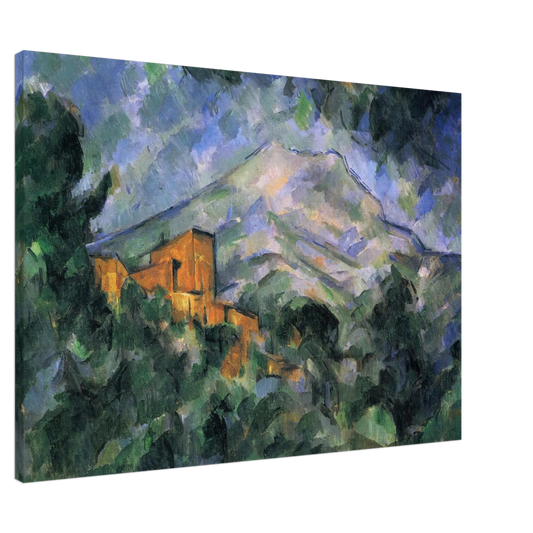 Paul Cezanne - Montagne Sainte-Victoire and the Black Chateau Canvas - 20x30 cm / 8x12 inches-canvas
