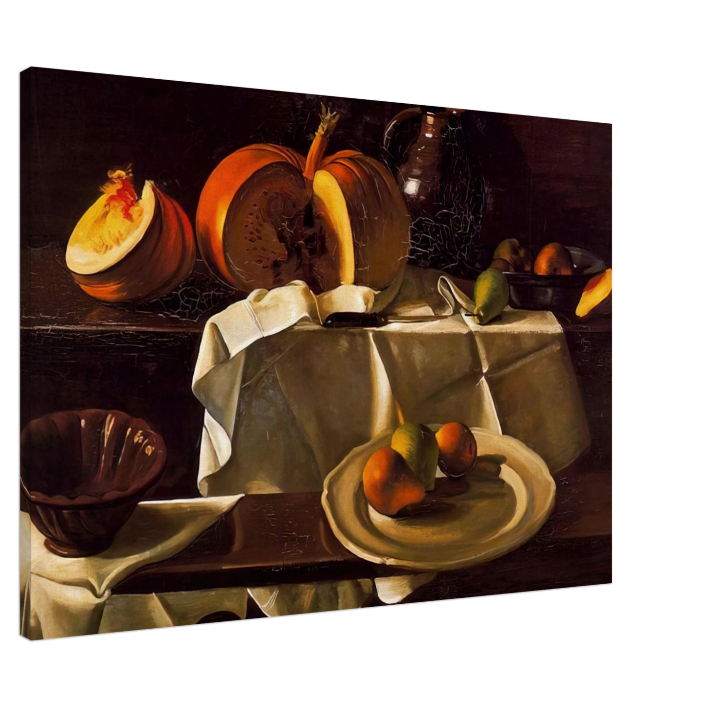 Andre Derain - THE STILL LIFE WITH PUMPKIN 1939 Canvas - 20x30 cm / 8x12 inches-canvas