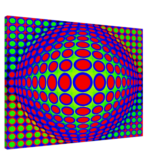 Victor Vasarely - Vega 200 - 1968 Canvas - 20x30 cm / 8x12 inches-canvas