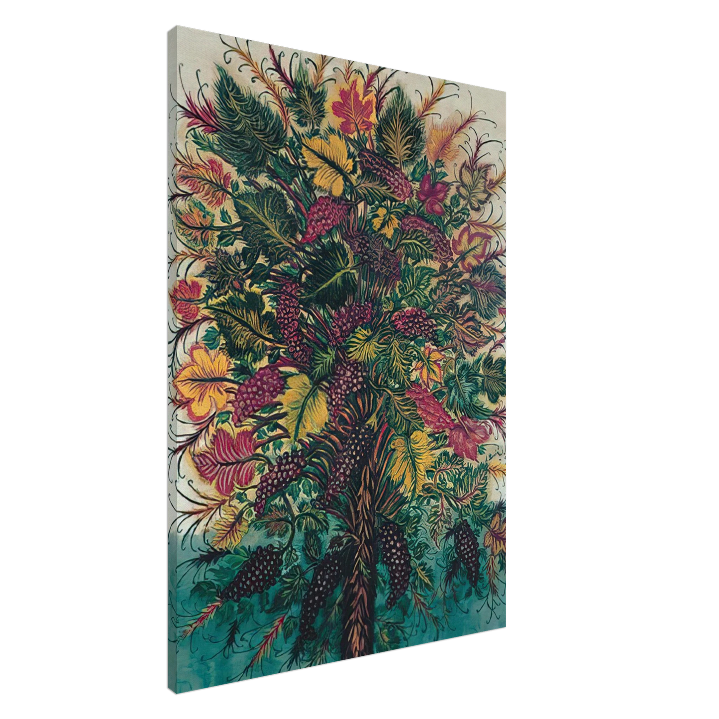 Seraphine Louis - Les Grappes de Raisin - 1930 Canvas - 20x30 cm / 8x12 inches-canvas