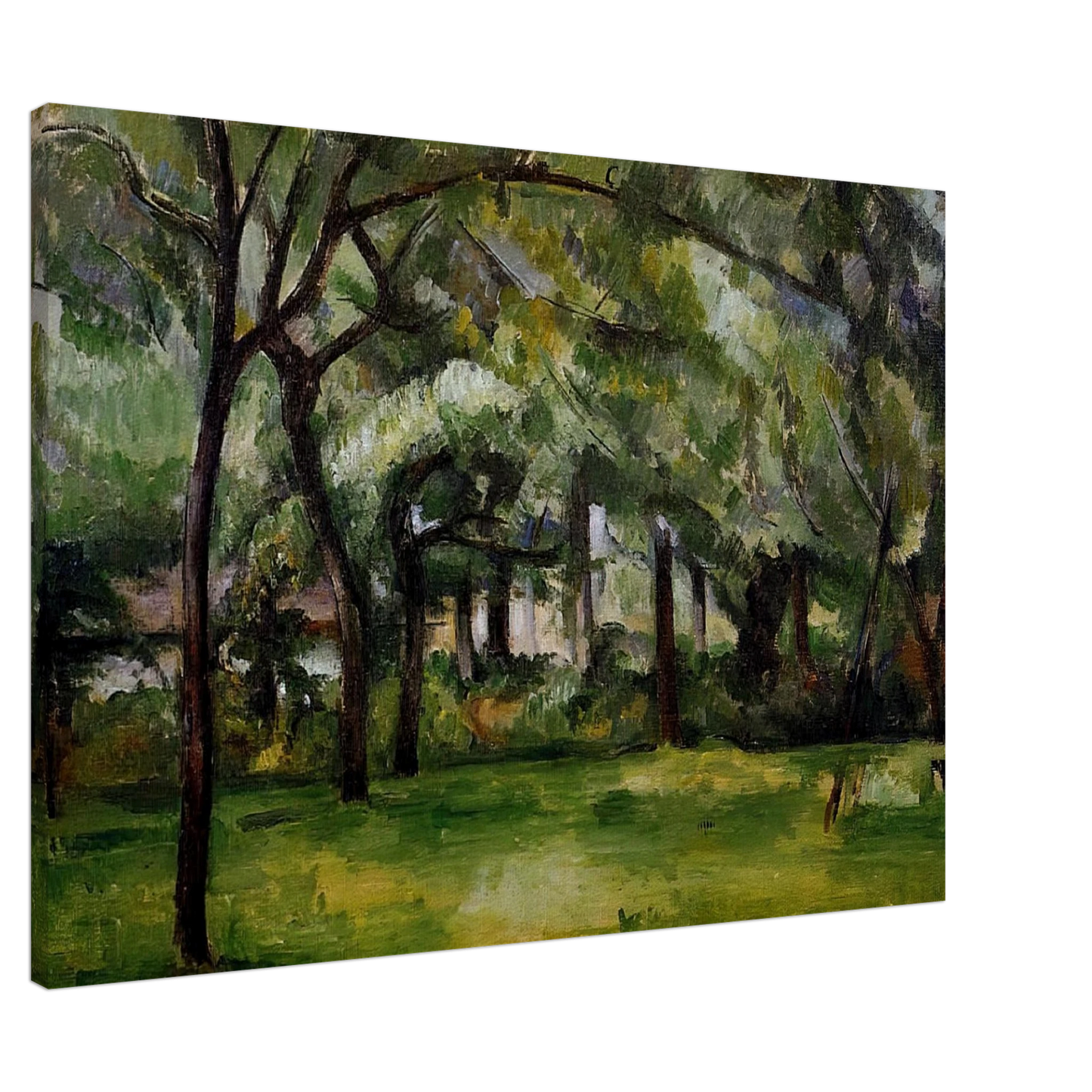 Paul Cezanne - Farm in Normandy. Summer Canvas - 20x30 cm / 8x12 inches-canvas