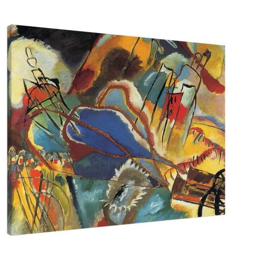 Wassily Kandinsky - IMPROVISATION 30 CANNONS 1913 Canvas - 20x30 cm / 8x12 inches-canvas