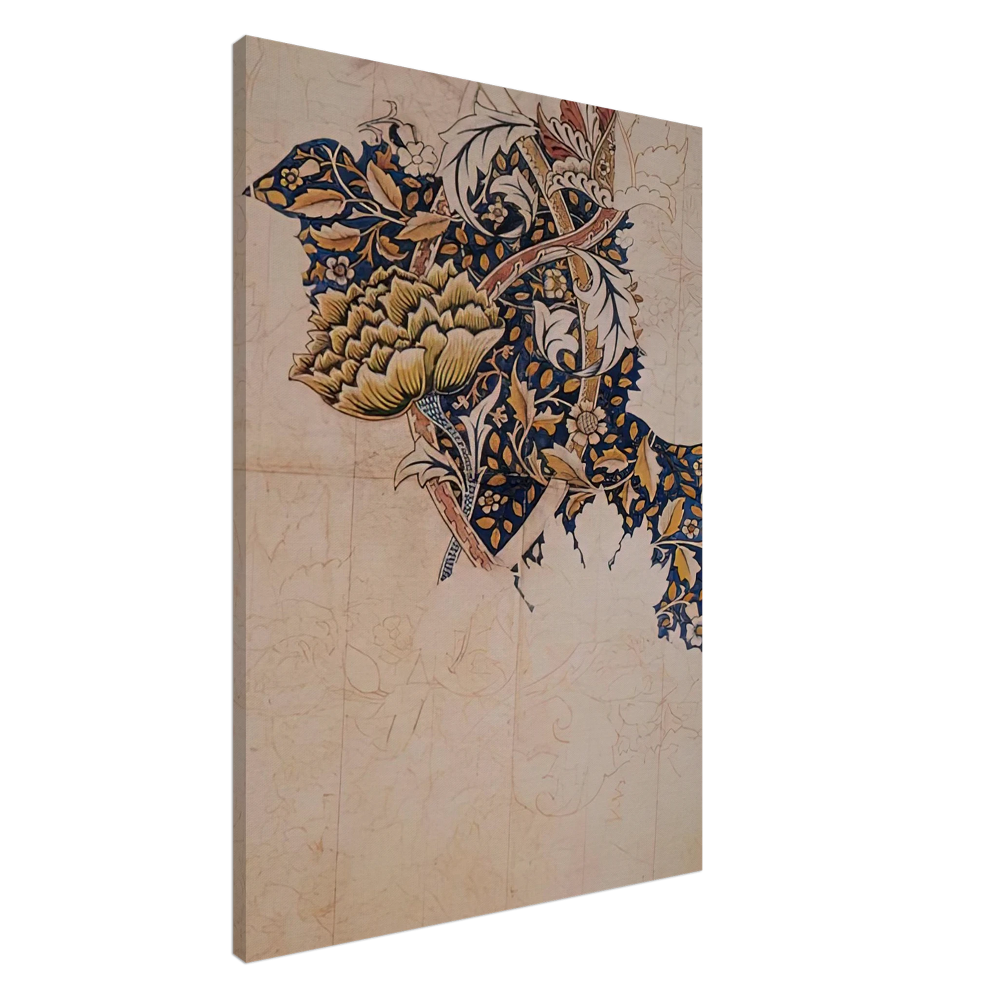 William Morris - DESIGN FOR WINDRUSH PRINTED TEXTILE 1883 Canvas - 20x30 cm / 8x12 inches-canvas