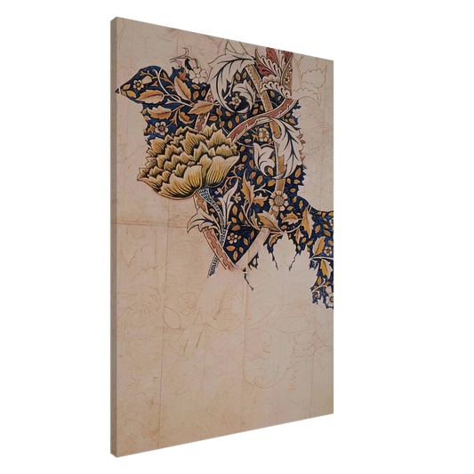William Morris - DESIGN FOR WINDRUSH PRINTED TEXTILE 1883 Canvas - 20x30 cm / 8x12 inches-canvas