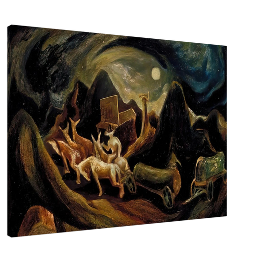 Jackson Pollock - GOING WEST 1935 1 Canvas - 20x30 cm / 8x12 inches-canvas