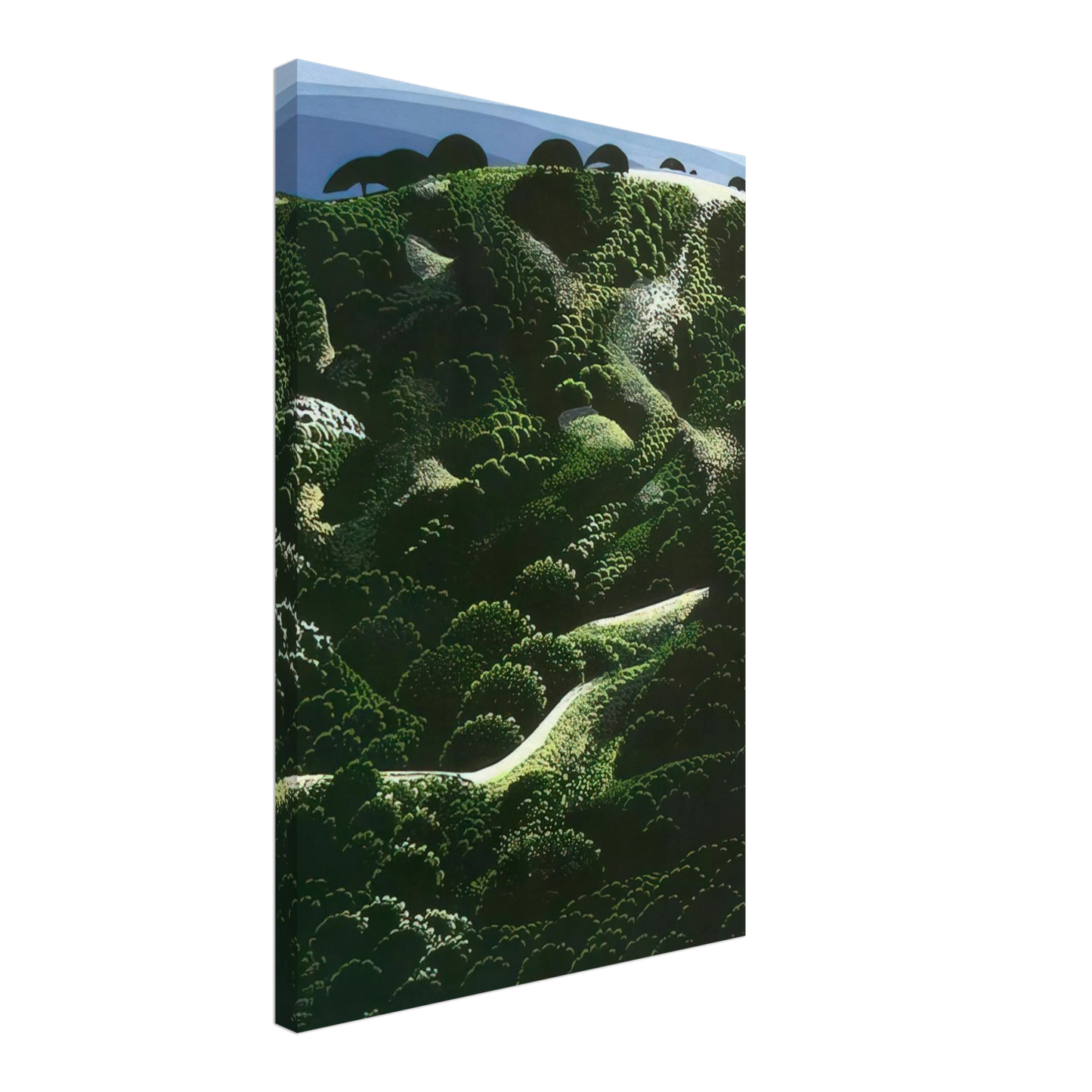 Eyvind Earle - Santa Barbara Mountains Canvas - 70x100 cm / 28x40 inches-canvas