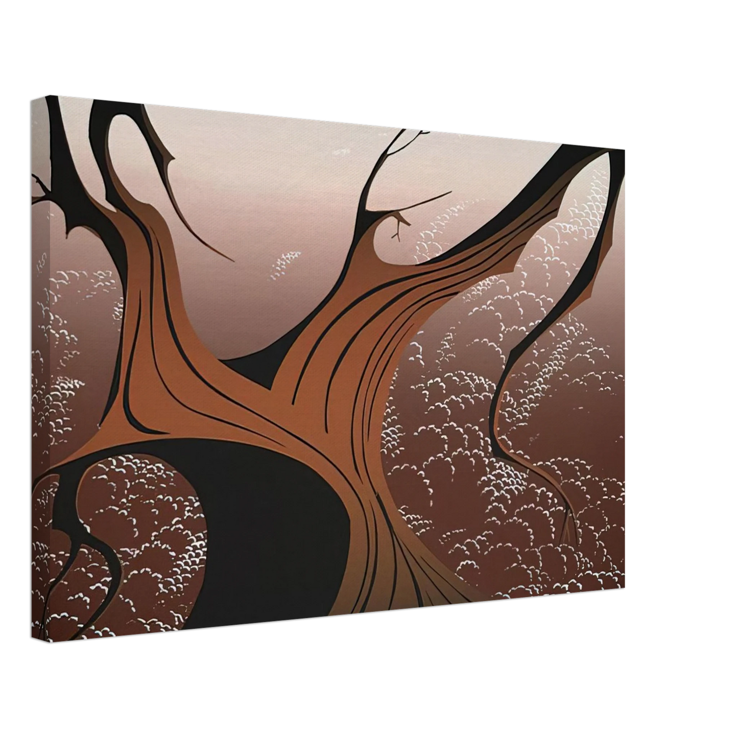 Eyvind Earle - Brown Tree Canvas - 40x60 cm / 16x24 inches-canvas