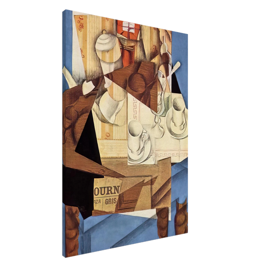 Juan Gris - BREAKFAST 1914 Canvas - 20x30 cm / 8x12 inches-canvas