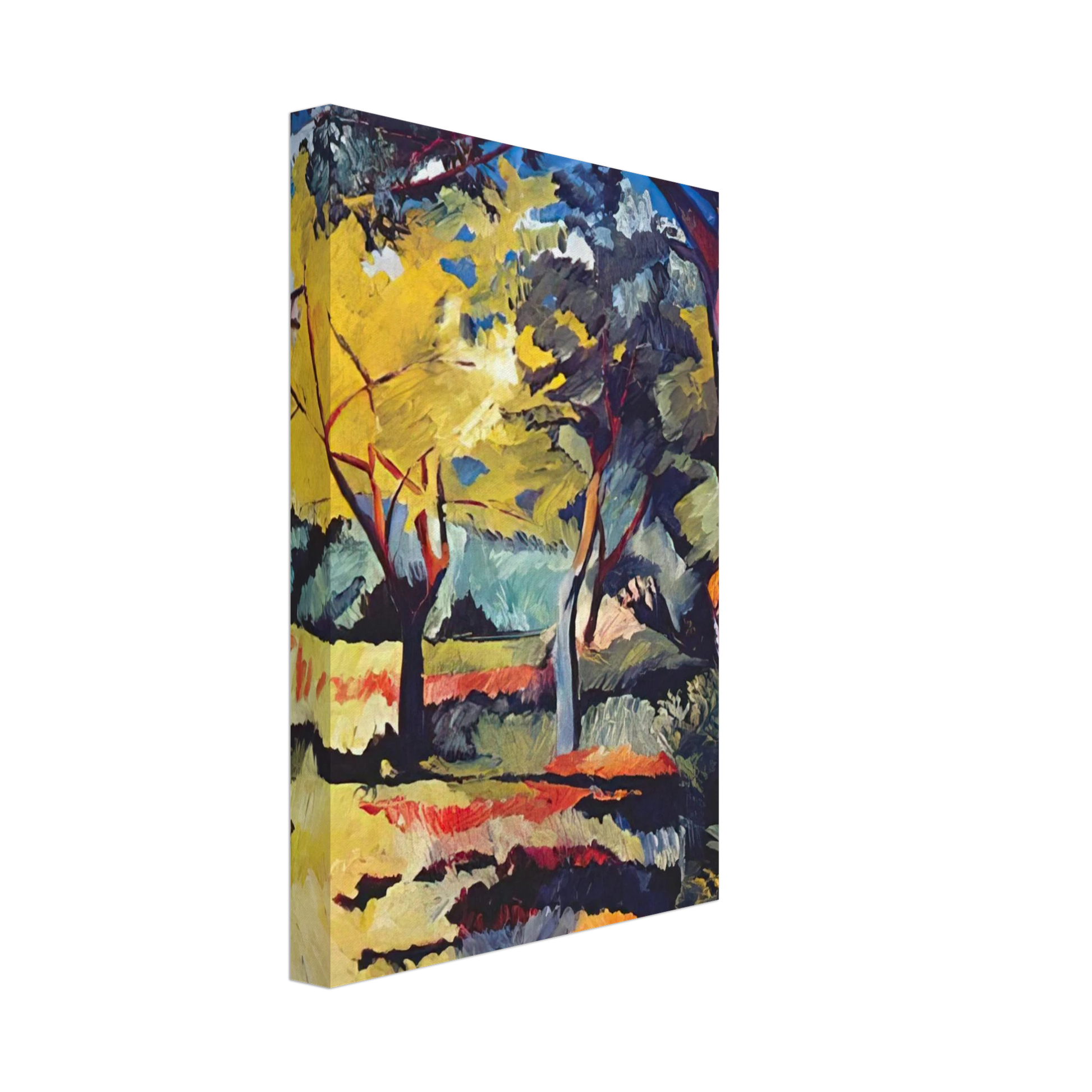 Natalia Goncharova - Landscape at Ladyzhino - 1908 Canvas - 70x100 cm / 28x40 inches-canvas