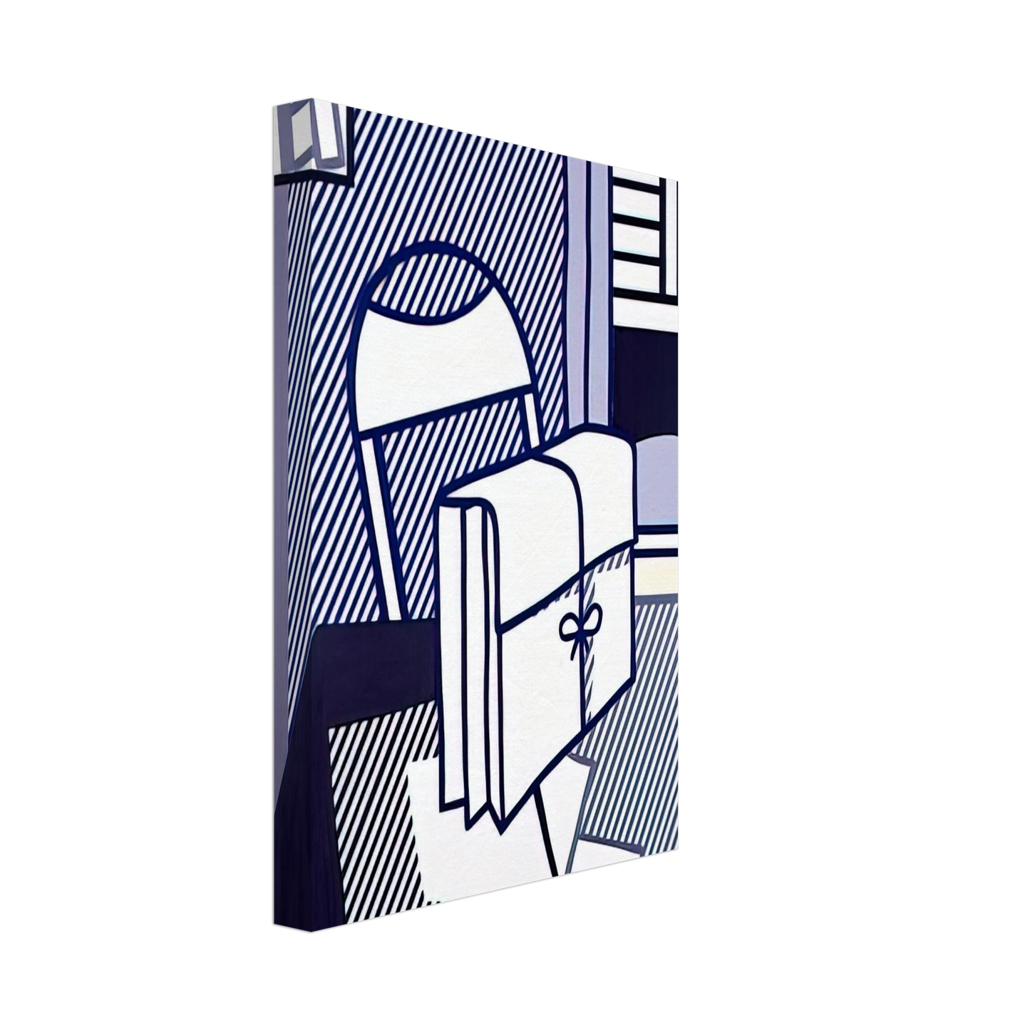 Roy Lichtenstein - STILL LIFE WITH DOSSIER 1976 Canvas - 70x100 cm / 28x40 inches-canvas