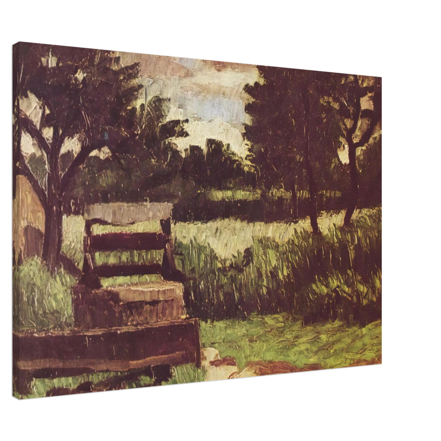 Paul Cezanne - Landscape with fountain Canvas - 20x30 cm / 8x12 inches-canvas
