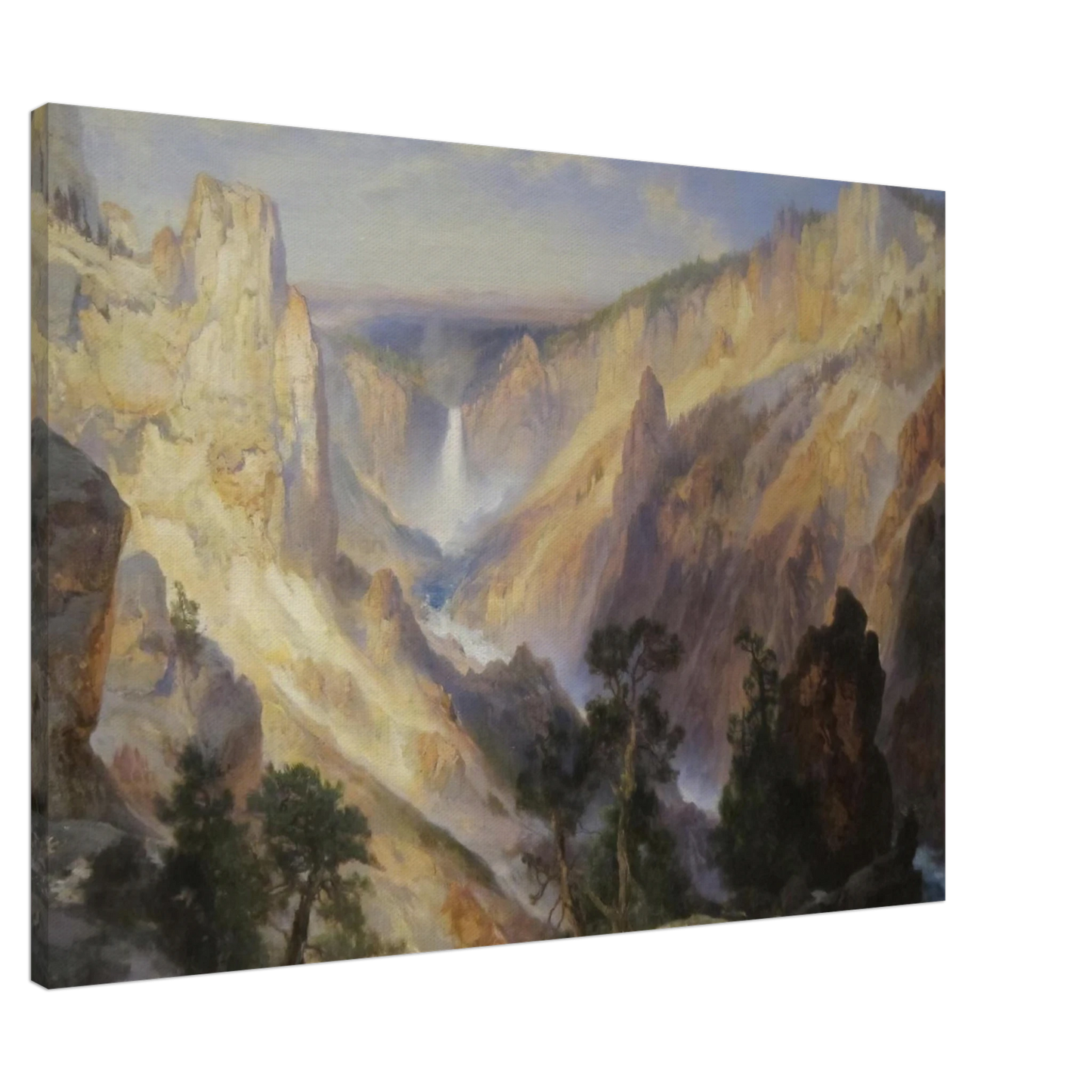 Thomas Moran - Grand Canyon of the Yellowstone, Wyoming Canvas - 20x30 cm / 8x12 inches-canvas