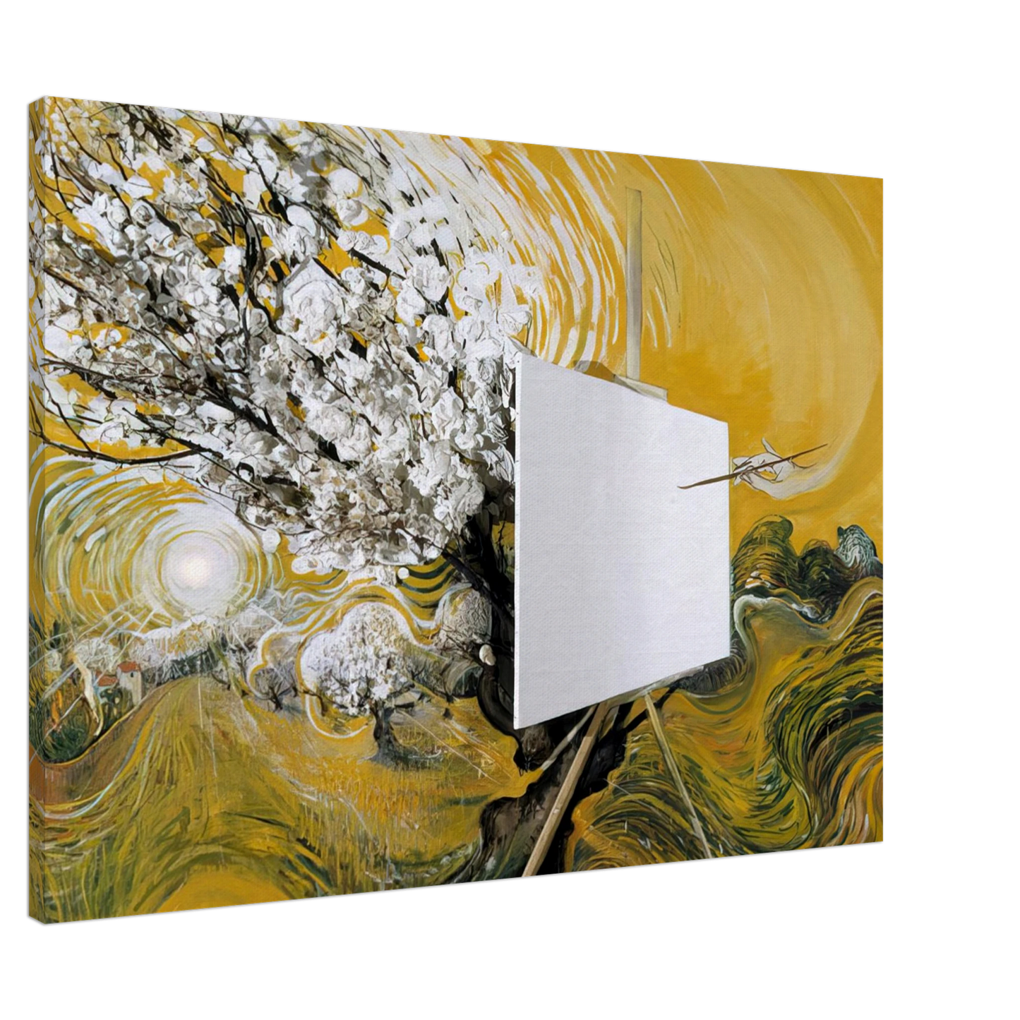 Brett Whiteley - The Blossom Tree - 1982 Canvas - 20x30 cm / 8x12 inches-canvas