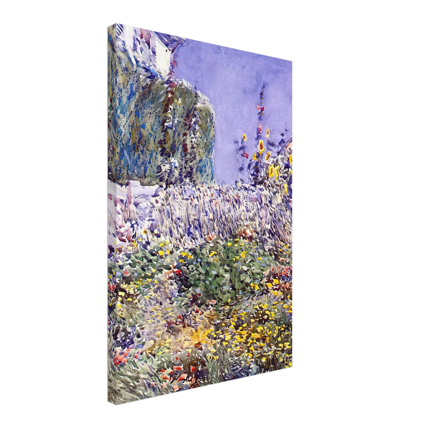 Childe Hassam - Dexters Garden Canvas - 40x60 cm / 16x24 inches-canvas
