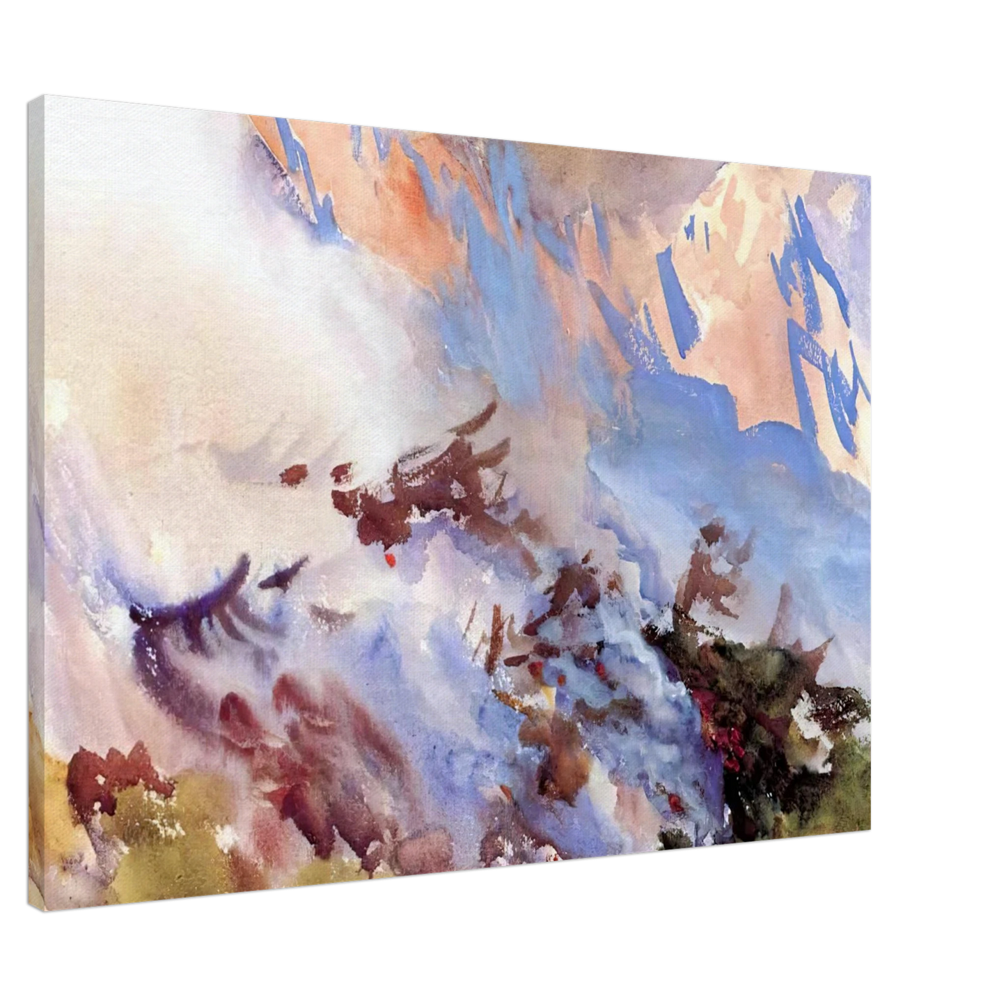 John Singer Sargent - Mountain Fire Canvas - 20x30 cm / 8x12 inches-canvas