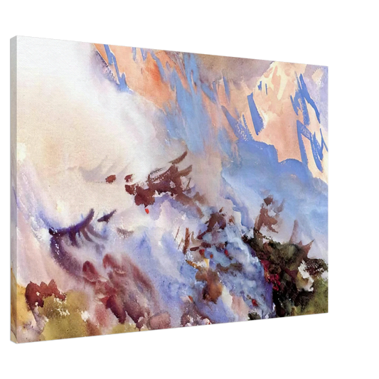 John Singer Sargent - Mountain Fire Canvas - 20x30 cm / 8x12 inches-canvas
