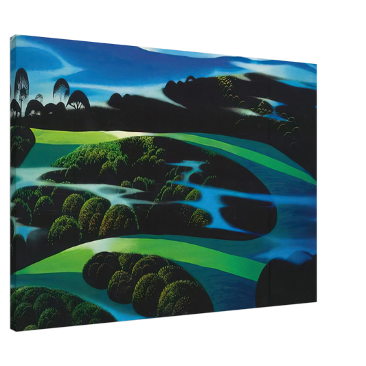 Eyvind Earle - Summers Twilight Canvas - 20x30 cm / 8x12 inches-canvas