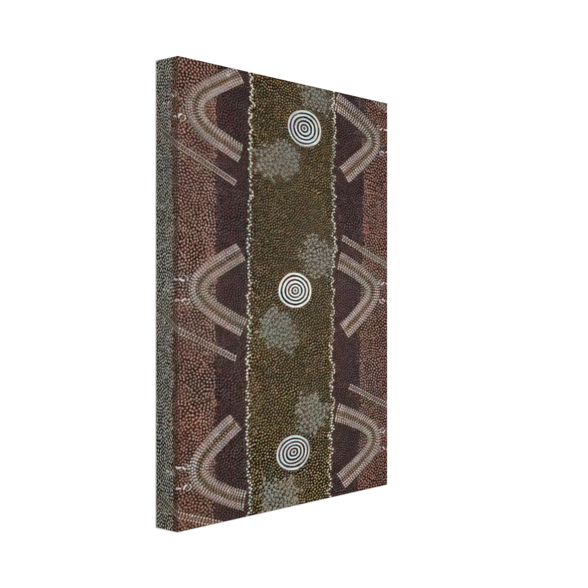 Clifford Possum Tjapaltjarri - Ground and Body Designs Used in Ceremonies at Arranki on Mt Allan Station - 1982 Canvas - 40x60 cm / 16x24 inches-canvas