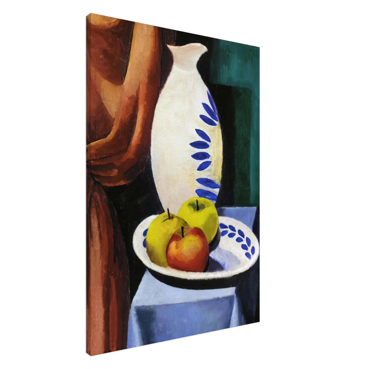 Moise Kisling - STILL LIFE WITH WHITE PITCHER 1917 Canvas - 20x30 cm / 8x12 inches-canvas