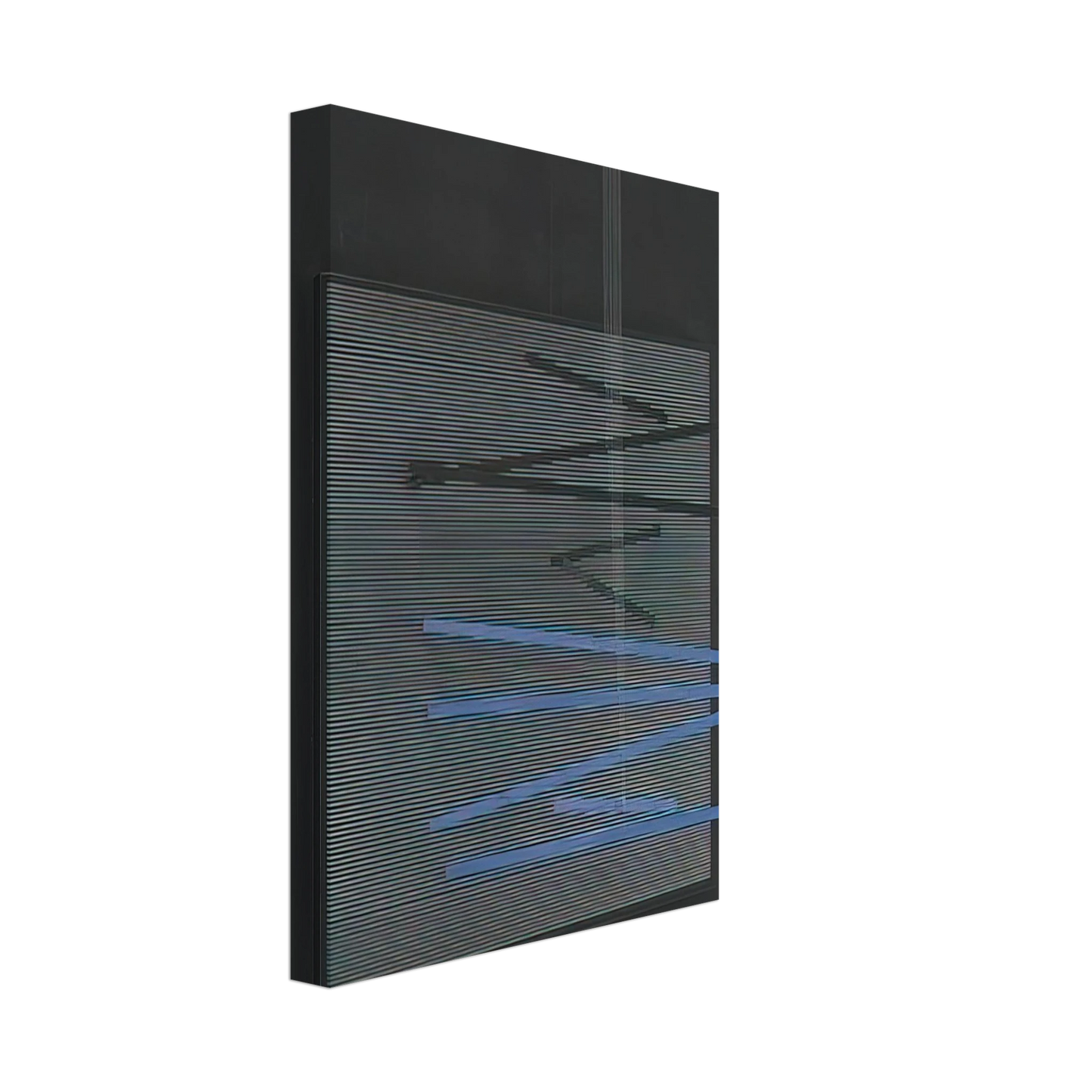 Jesus Rafael Soto - PETITE VIBRATION BRIQUE ET NOIRE 1966 Canvas - 70x100 cm / 28x40 inches-canvas