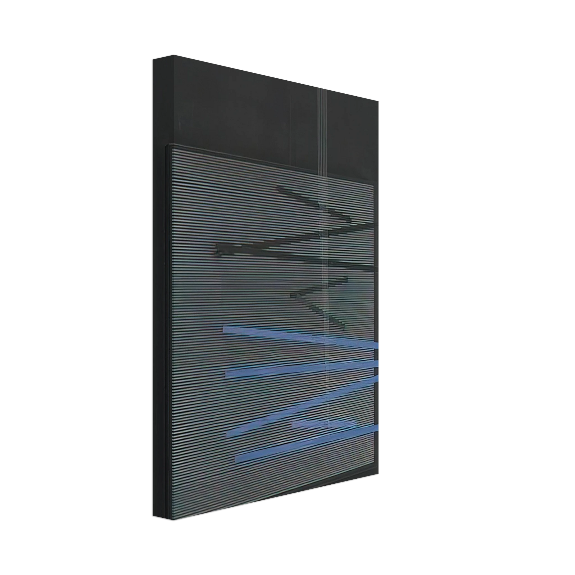 Jesus Rafael Soto - PETITE VIBRATION BRIQUE ET NOIRE 1966 Canvas - 70x100 cm / 28x40 inches-canvas