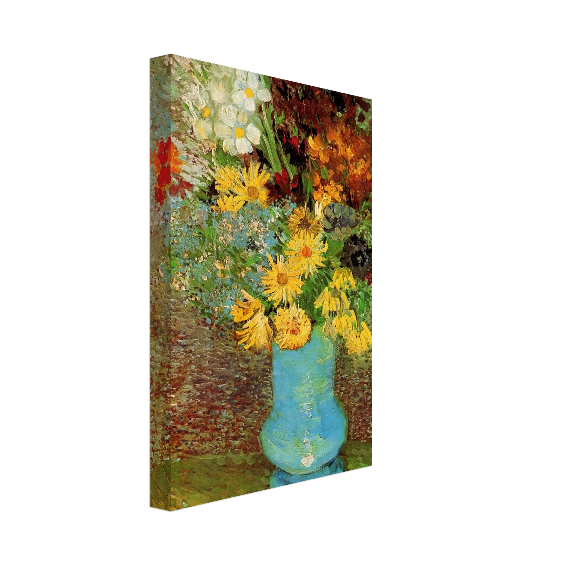 Vincent van Gogh - Vase with Daisies and Anemones Canvas - 70x100 cm / 28x40 inches-canvas