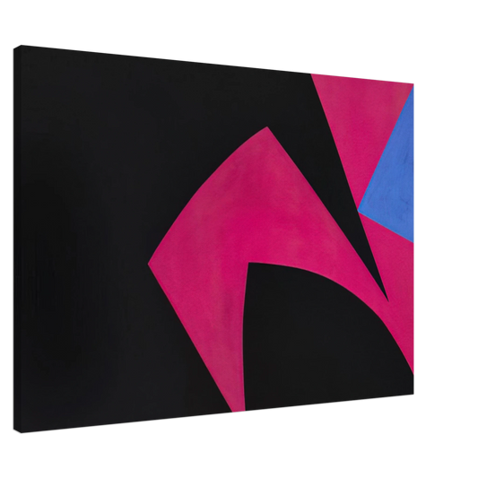 Lorser Feitelson - Magical Space Forms Black, Fuchsia - 1951 Canvas - Default Title-canvas