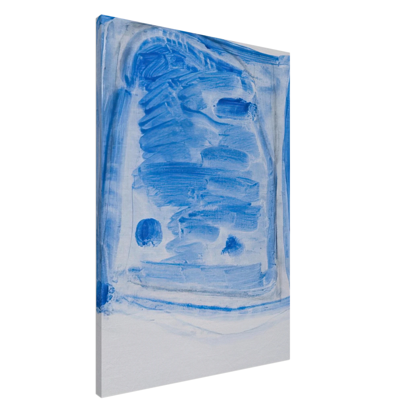 Ralston Crawford - Sketchy Cobaltic Blue Flag - 2009 Canvas - 20x30 cm / 8x12 inches-canvas