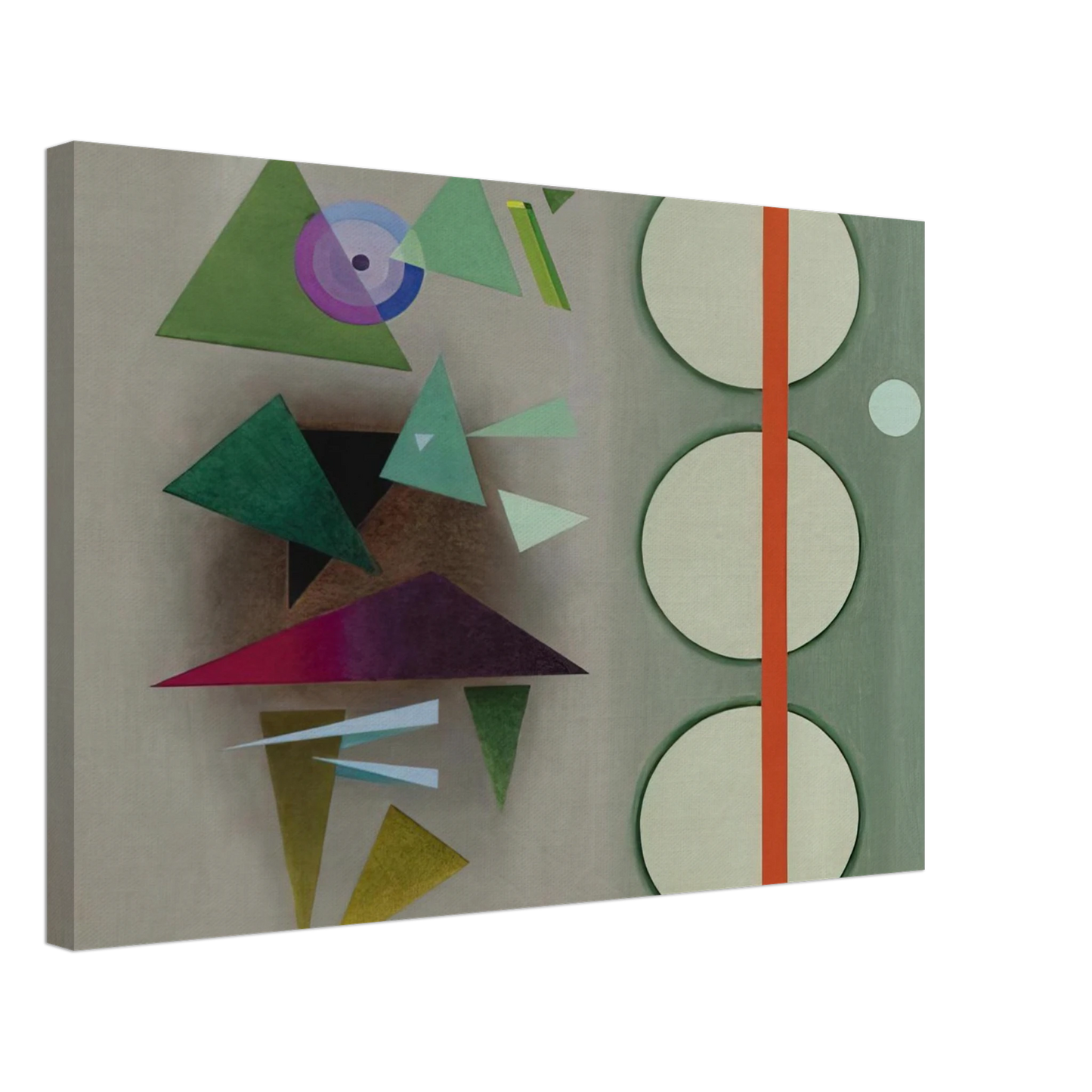 Rudolf Bauer - RED STAFF 1937 Canvas - 40x60 cm / 16x24 inches-canvas