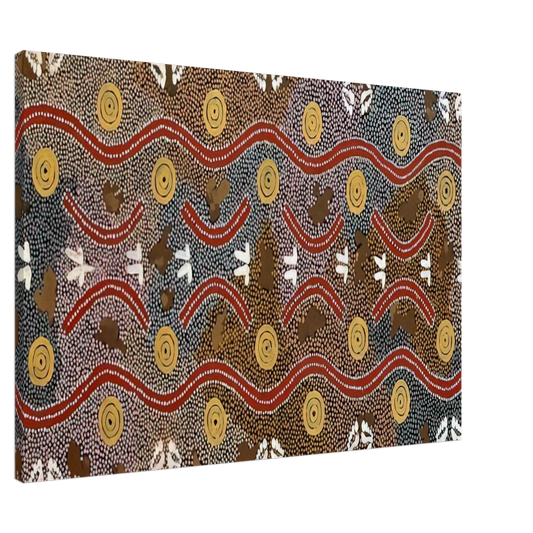 Clifford Possum Tjapaltjarri - Possum Dreaming - Native Art Canvas - 20x30 cm / 8x12 inches-canvas