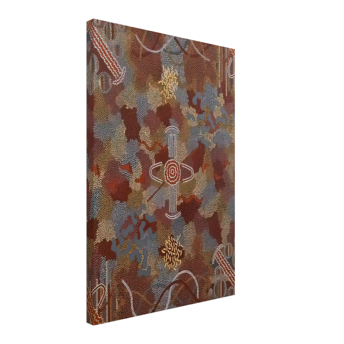 Clifford Possum Tjapaltjarri - Frog Dreaming - 1989 Canvas - 40x60 cm / 16x24 inches-canvas