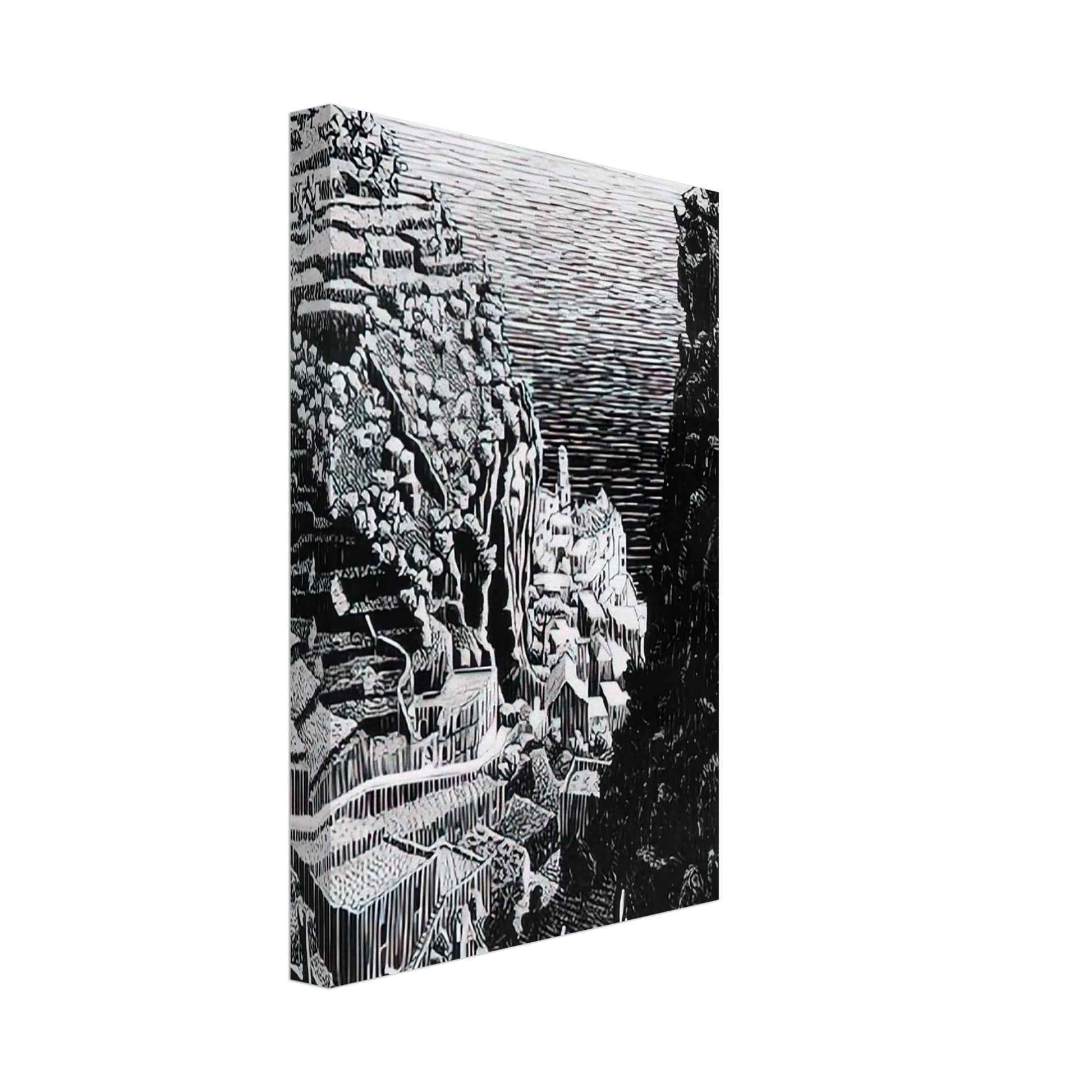 MC Escher - ATRANI COAST OF AMALFI 1 Canvas - 70x100 cm / 28x40 inches-canvas