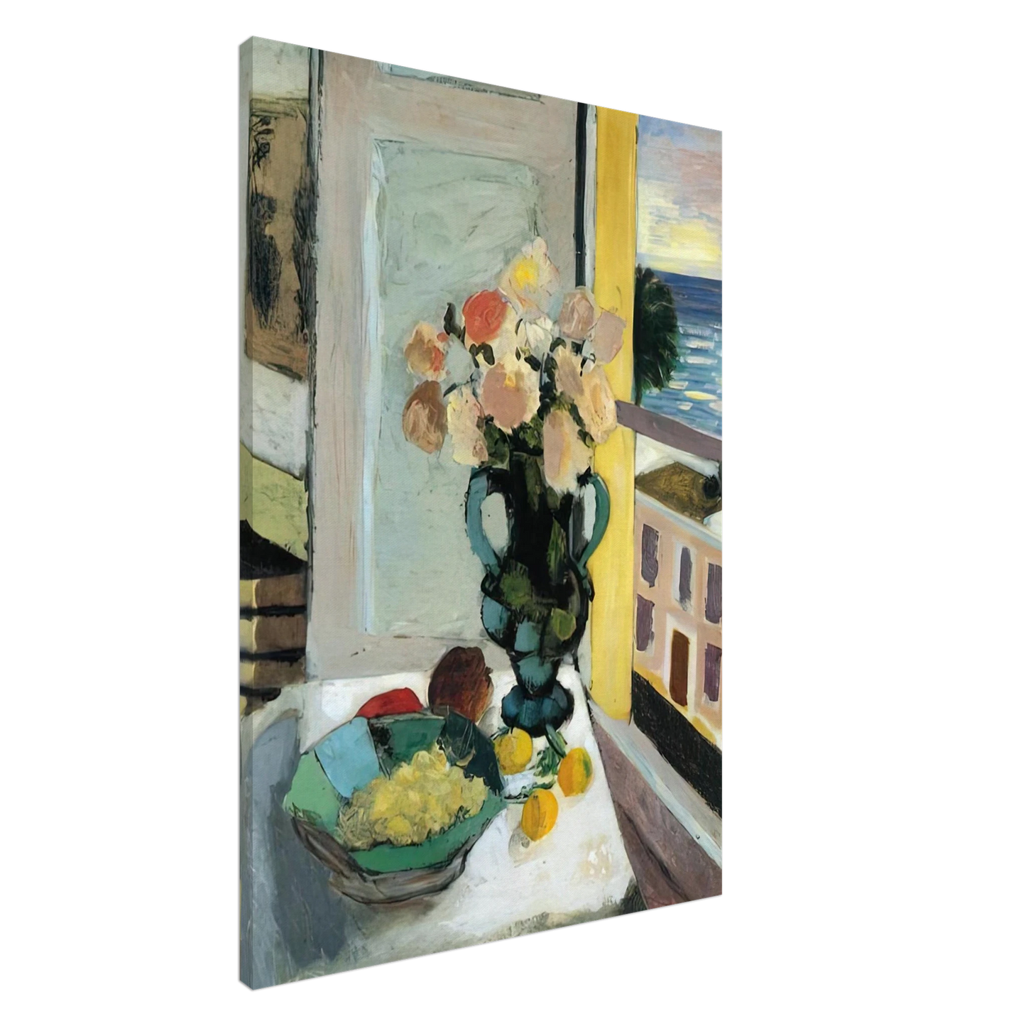 Henri Matisse - FLOWERS IN FRONT OF A WINDOW 1922 Canvas - 20x30 cm / 8x12 inches-canvas
