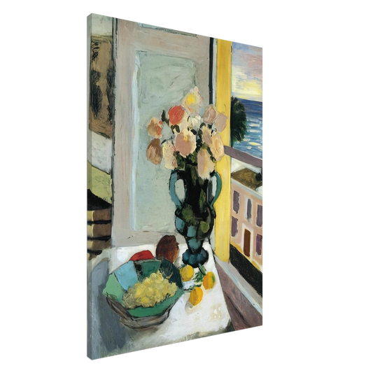 Henri Matisse - FLOWERS IN FRONT OF A WINDOW 1922 Canvas - 20x30 cm / 8x12 inches-canvas
