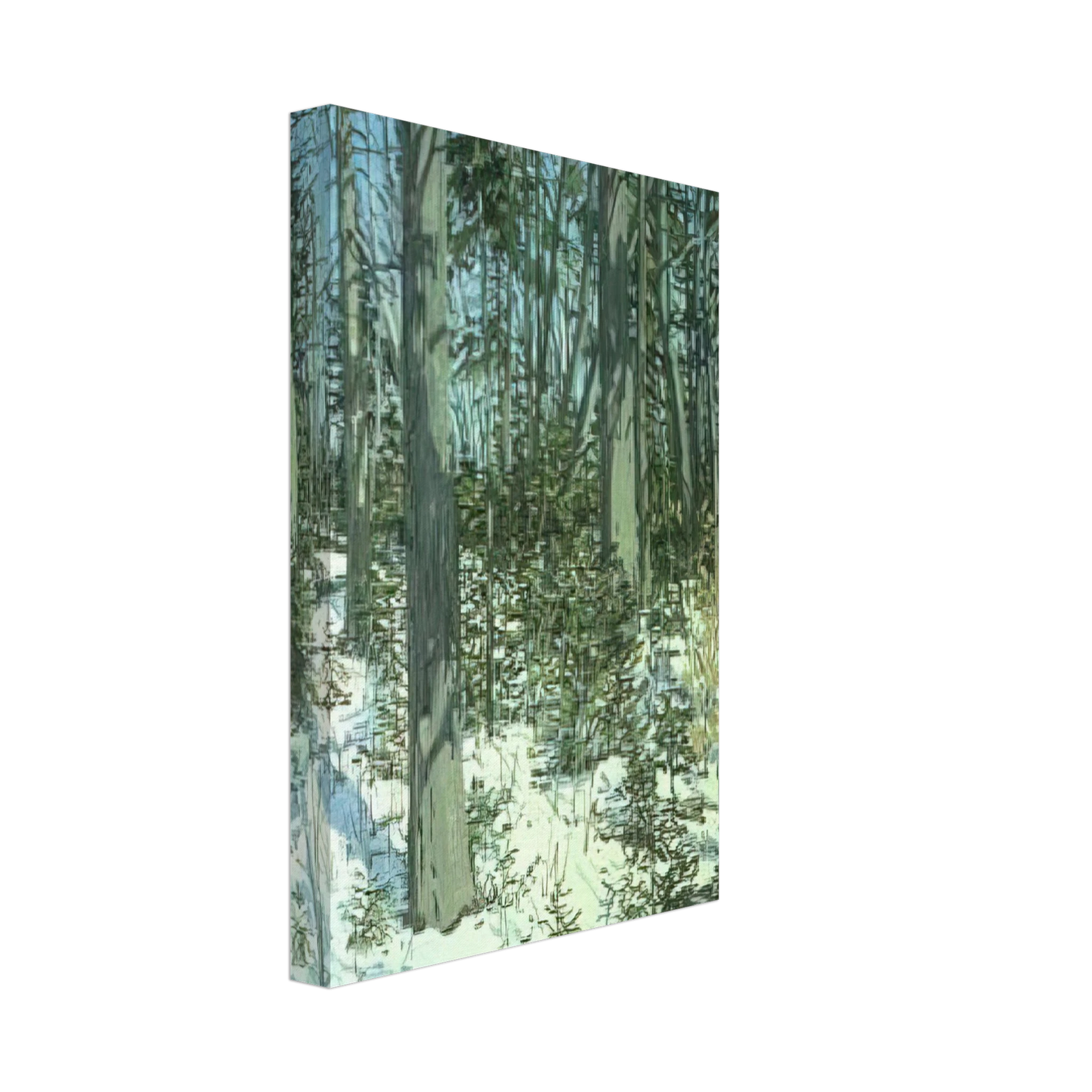 Neil Welliver - Study for Little Spruce - 1985 Canvas - 40x60 cm / 16x24 inches-canvas