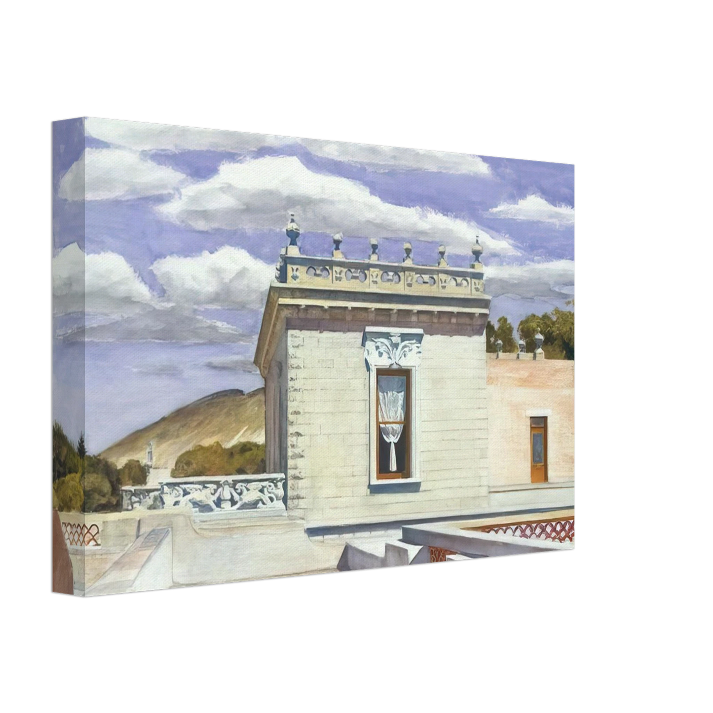 Edward Hopper - Saltillo Mansion Canvas - 40x60 cm / 16x24 inches-canvas