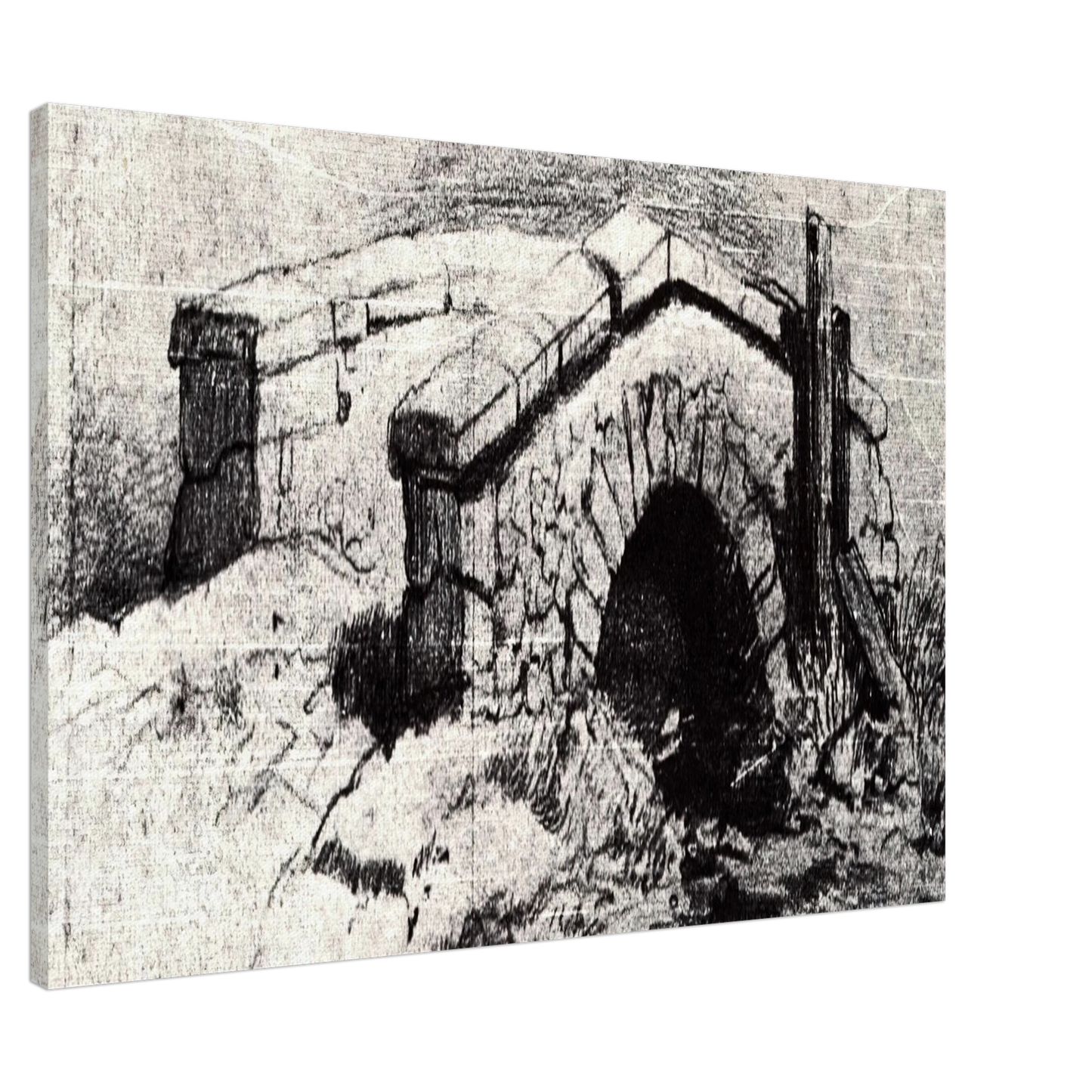 Vincent van Gogh - The Bridge Canvas - 20x30 cm / 8x12 inches-canvas