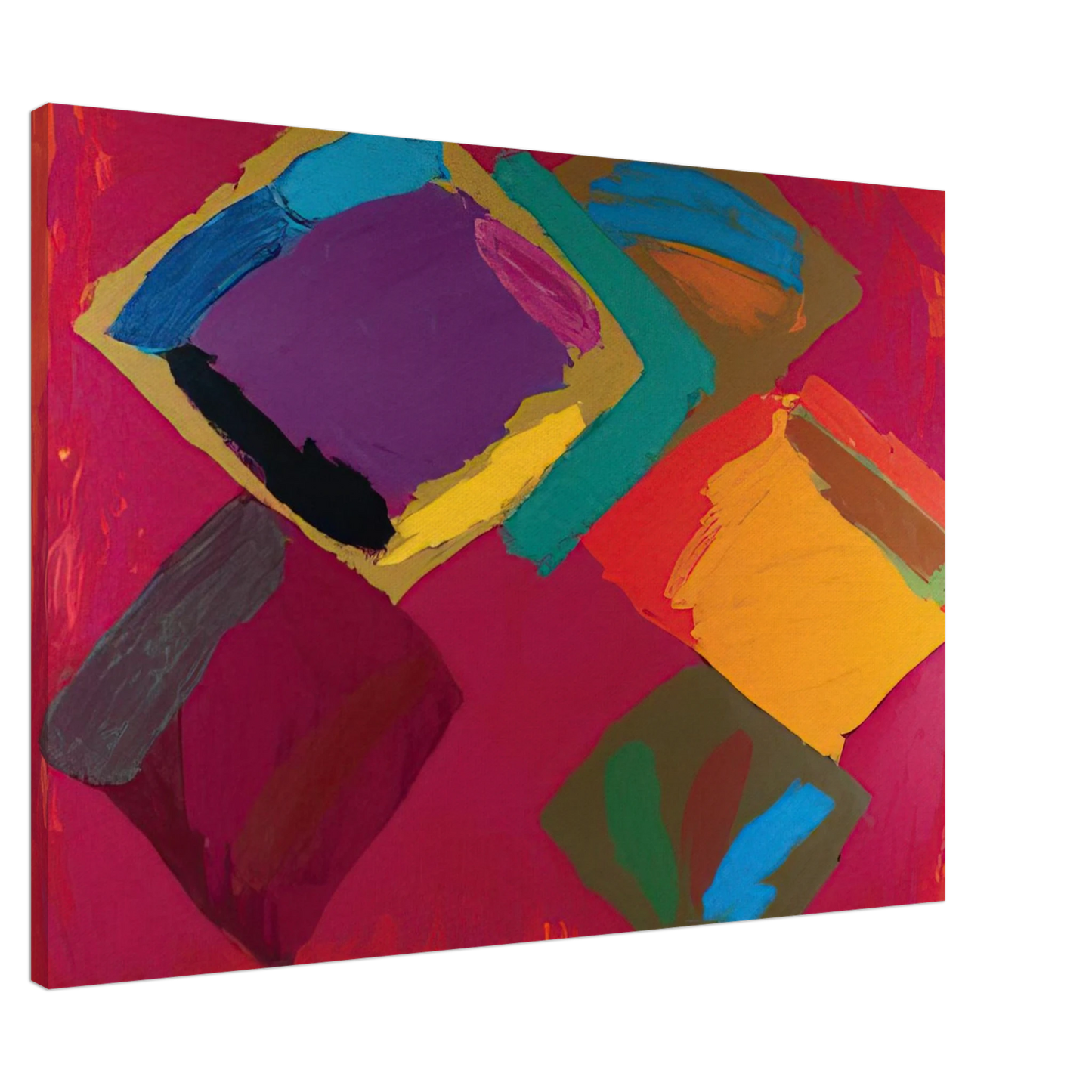 John Hoyland - Tiger Walk 3.4.81 - 1981 Canvas - 20x30 cm / 8x12 inches-canvas