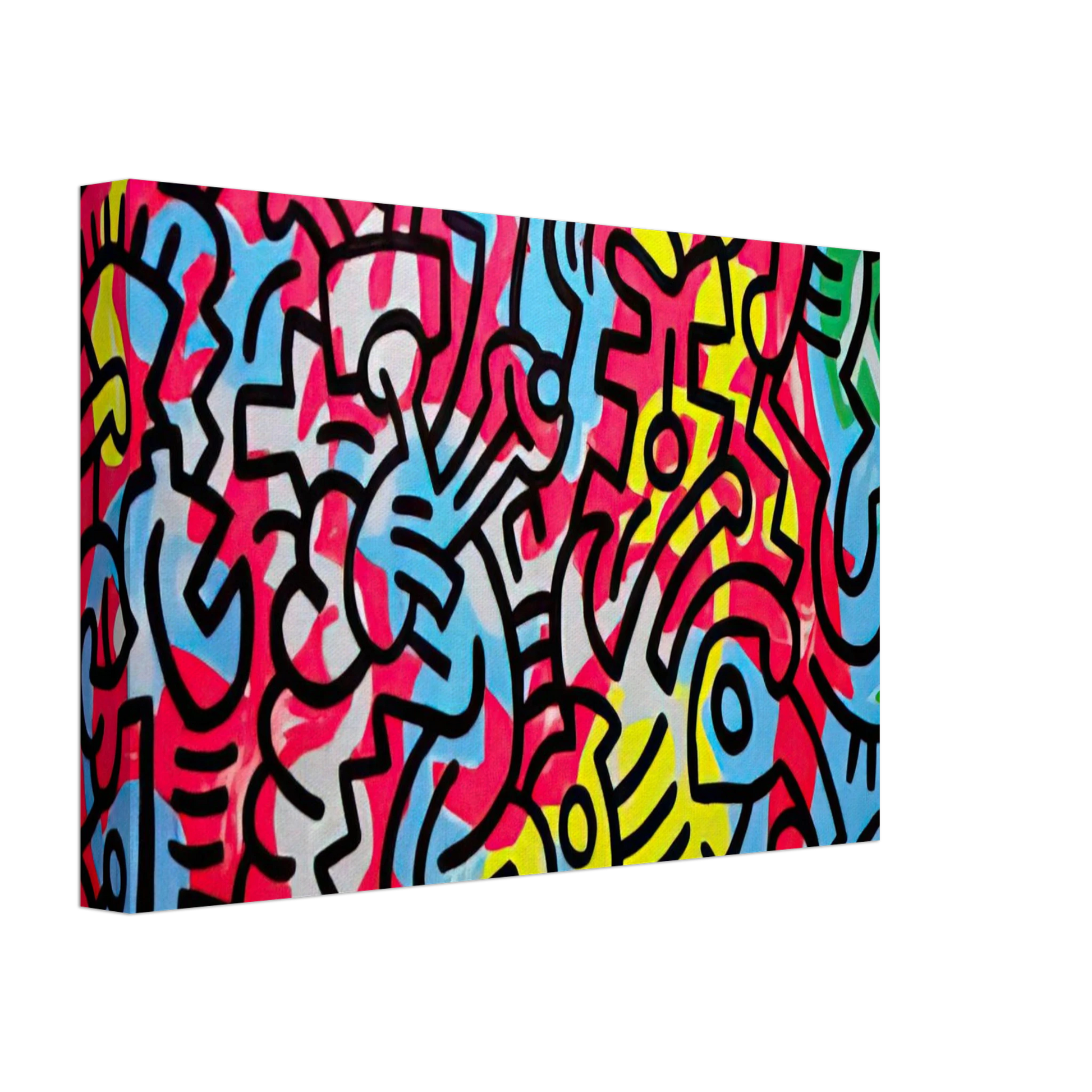 Keith Haring - UNTITLED 1987 Canvas - 70x100 cm / 28x40 inches-canvas