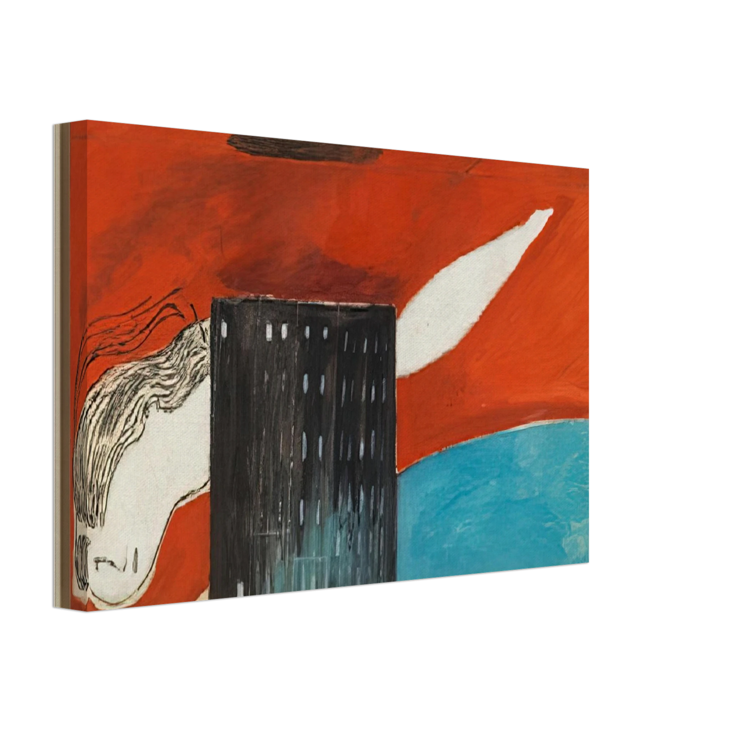 Louise Bourgeois - FALLEN WOMAN FEMME MAISON 1947 Canvas - 70x100 cm / 28x40 inches-canvas